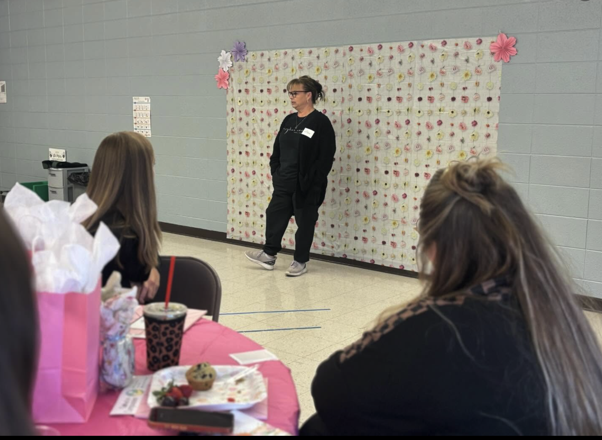 Diane Williams speaking with a local community audience